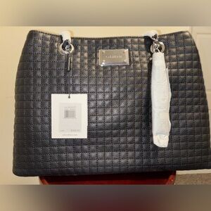 Calvin Klein Black Textured Tote